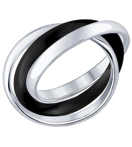 Кольцо из серебра с керамической вставкой 94011642