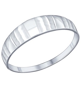 Кольцо из серебра с алмазной гранью 94011699