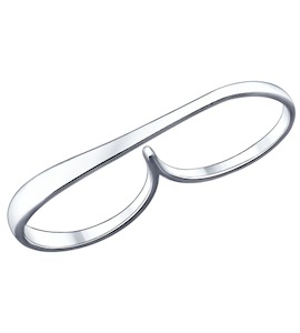 Кольцо на два пальца из серебра 94011891