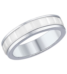 Кольцо из серебра с керамической вставкой 94011926