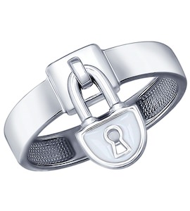 Кольцо из серебра с эмалью 94012000