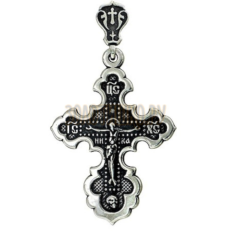 Крест из чернёного серебра 95120029