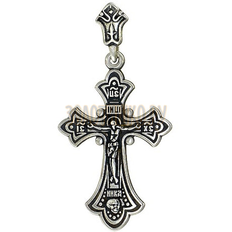 Крест из чернёного серебра 95120039