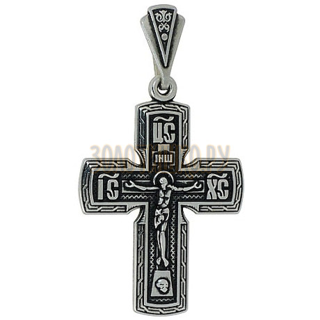 Крест из чернёного серебра 95120040