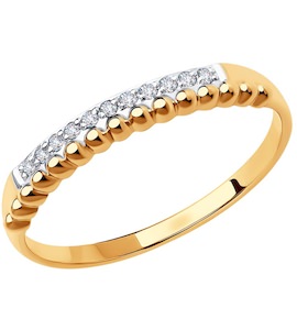 Кольцо из золота с фианитами 018576