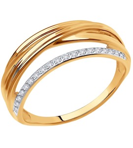 Кольцо из золота с фианитами 018590
