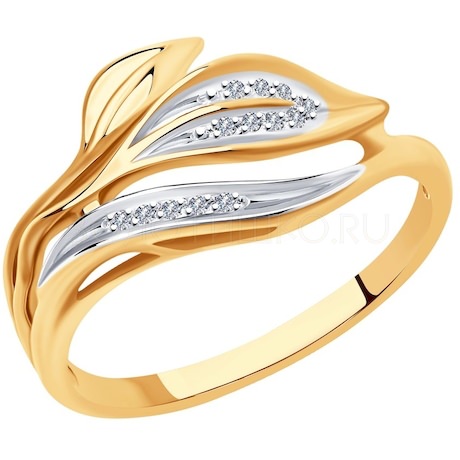 Кольцо из золота с бриллиантами 1012052