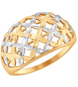 Кольцо из золота с алмазной гранью 51-110-00065-1