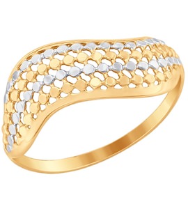 Кольцо из золота с алмазной гранью 51-110-00083-1