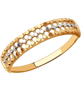 Кольцо из золота с алмазной гранью 51-110-00087-1