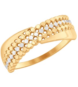 Кольцо из золота с алмазной гранью 51-110-00088-1