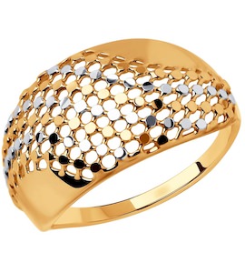 Кольцо из золота с алмазной гранью 51-110-00132-1
