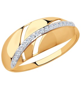Кольцо из золота с фианитами 51-110-00368-1