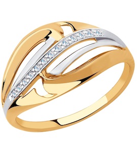 Кольцо из золота с фианитами 51-110-00374-1