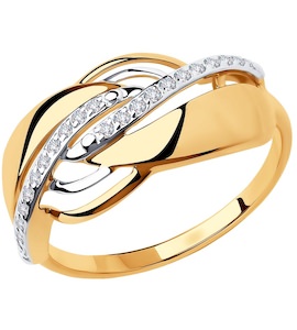 Кольцо из золота с фианитами 51-110-00379-1