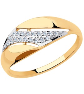 Кольцо из золота с фианитами 51-110-00404-1