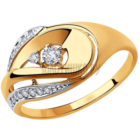 Кольцо из золота с фианитами 51-110-00505-1