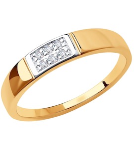 Кольцо из золота с фианитами 51-110-00868-1