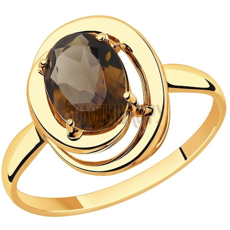 Кольцо из золота с раухтопазом 51-310-00177-3