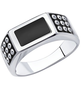 Кольцо из серебра с эмалью 94-112-00716-1