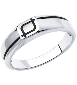 Кольцо из серебра с эмалью 94-112-00717-1