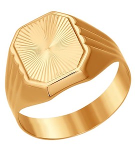 Кольцо из золота с алмазной гранью 012305-4