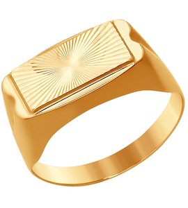 Кольцо из золота с алмазной гранью 012426-4