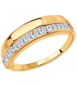 Кольцо из золота с фианитами 018567-4