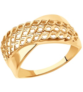 Кольцо из золота с алмазной гранью 018667