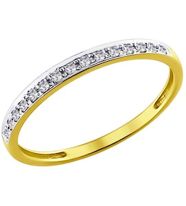 Кольцо из желтого золота с бриллиантами 1011396-2