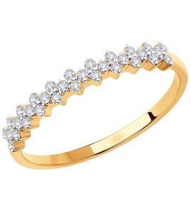 Кольцо из золота с бриллиантами 1012074