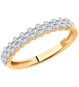 Кольцо из золота с бриллиантами 1012075