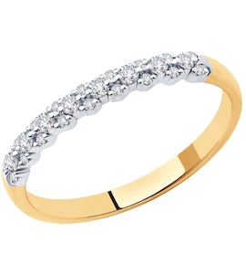 Кольцо из золота с бриллиантами 1012076