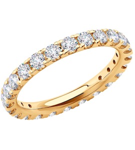 Кольцо из золота с бриллиантами 1012077