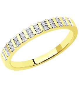 Кольцо из желтого золота с бриллиантами 1012169-2