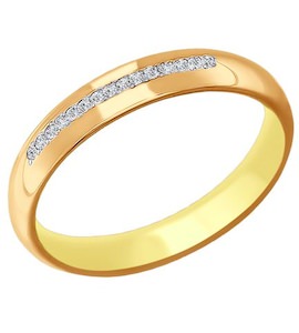 Кольцо из комбинированного золота 110237