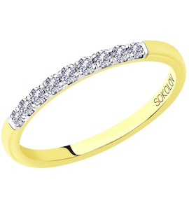 Кольцо из желтого золота с бриллиантами 1113256-01