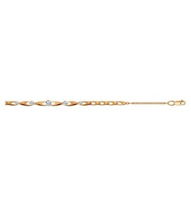 Браслет из золота с родированием со Swarovski Zirconia 81050013-4