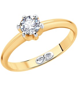Кольцо из золота с бриллиантами 9010055-35