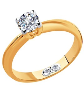 Кольцо из золота с бриллиантами 9010060-35