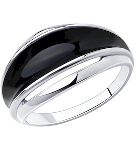 Кольцо из серебра с эмалью 94013268
