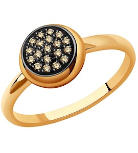 Кольцо из золота с бриллиантами 1012110