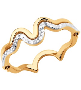 Кольцо из золота с алмазной гранью 018550