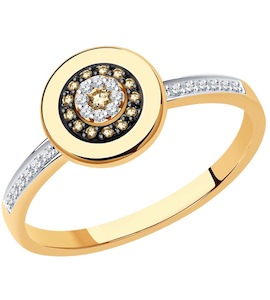 Кольцо из золота с бриллиантами 1012233