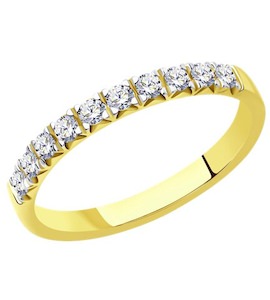 Кольцо из желтого золота с бриллиантами 1012272-2