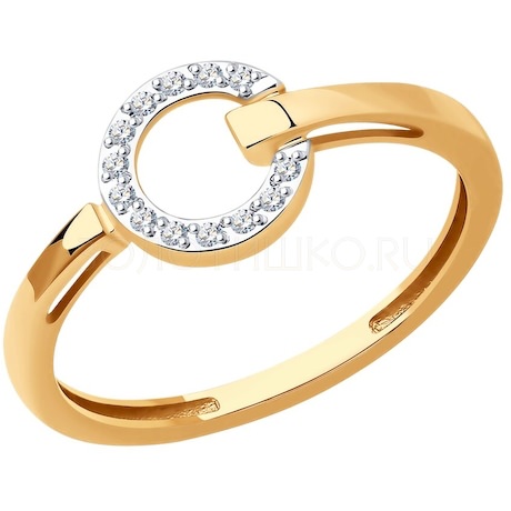 Кольцо из золота с бриллиантами 1012319