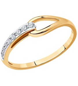 Кольцо из золота с бриллиантами 1012320