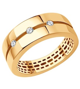 Кольцо из золота с бриллиантами 1012436