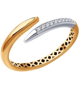Кольцо из золота с бриллиантами 1012465