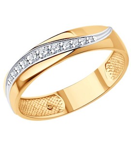 Кольцо из золота с бриллиантами 1110206